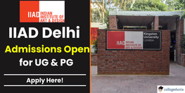 IIAD Delhi UG PG Admissions 2026 Open